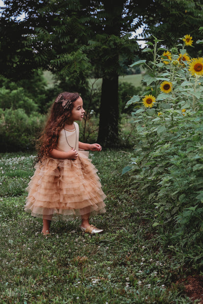 Lydia Dress. Gold