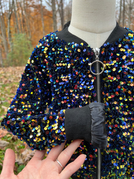 Jacket. Midnight Sequins