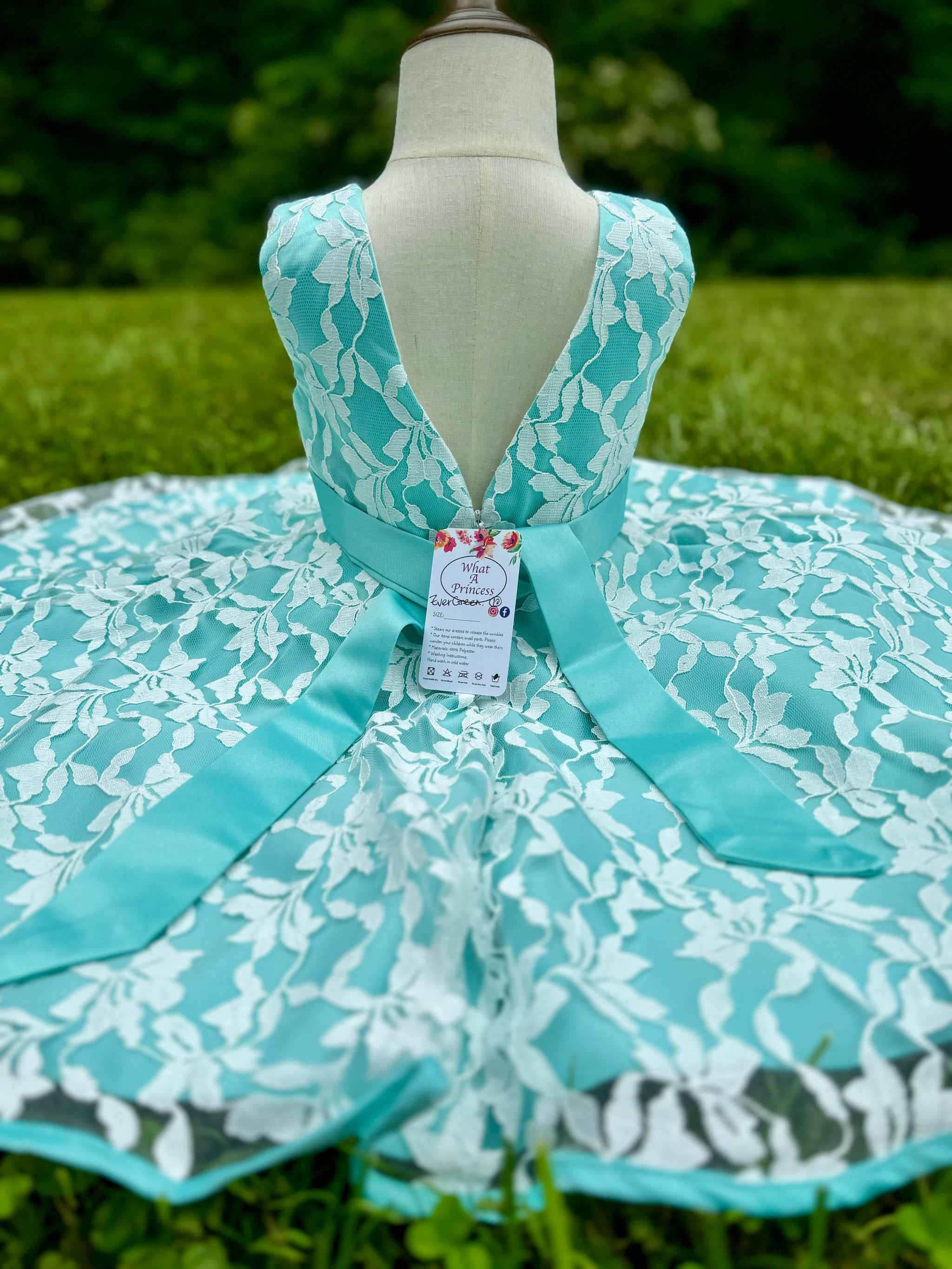 strapless open back dress Evergreen Dress – What A Princess LLC