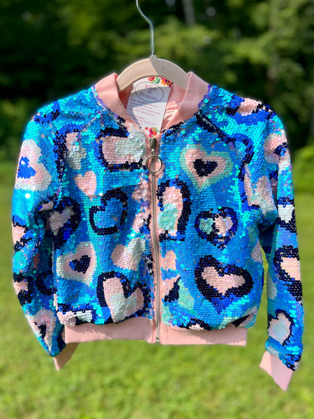 Jacket. Heart Sequins