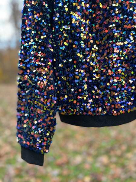 Jacket. Midnight Sequins