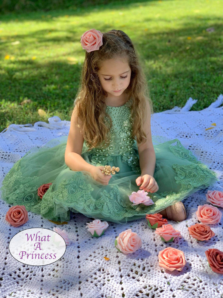 Georgia Dress. Green What A Princess LLC Georgia Dress. Green What A Princess LLC